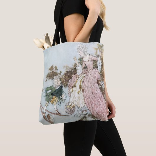  schoonheid van de fluitfles door Edmund Dulac Tote Bag (Dichtbij)