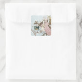  schoonheid van de fluitfles door Edmund Dulac Vierkante Sticker (Tas)