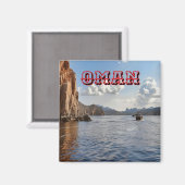 Schoonheid van de kust van Oman Magneet (Voorkant / Achterkant)