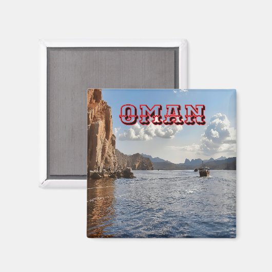 Schoonheid van de kust van Oman Magneet (Voorkant / Achterkant)