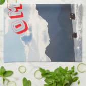 Schoonheid van de kust van Oman Theedoek (Gevouwen)