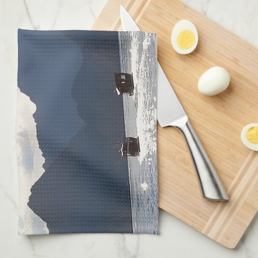 Schoonheid van de kust van Oman Theedoek (Quarter Fold)