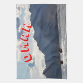 Schoonheid van de kust van Oman Theedoek (Verticaal)