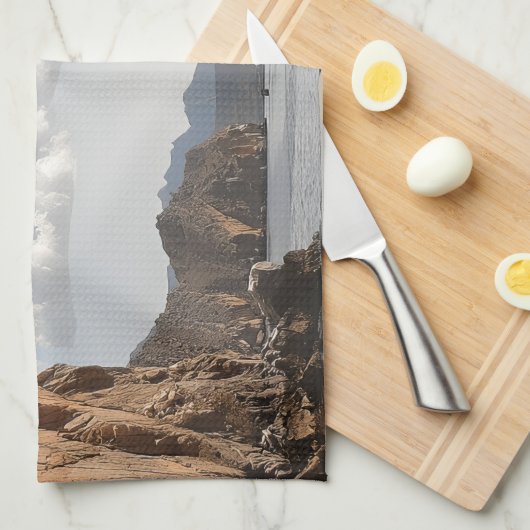 Schoonheid van de kust van Oman Theedoek (Quarter Fold)