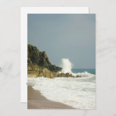 Schoonheid van de kustlijn feestdagenkaart (Voorkant / Achterkant)