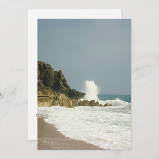 Schoonheid van de kustlijn feestdagenkaart (Voorkant / Achterkant)
