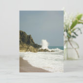 Schoonheid van de kustlijn feestdagenkaart (Staand voorkant)