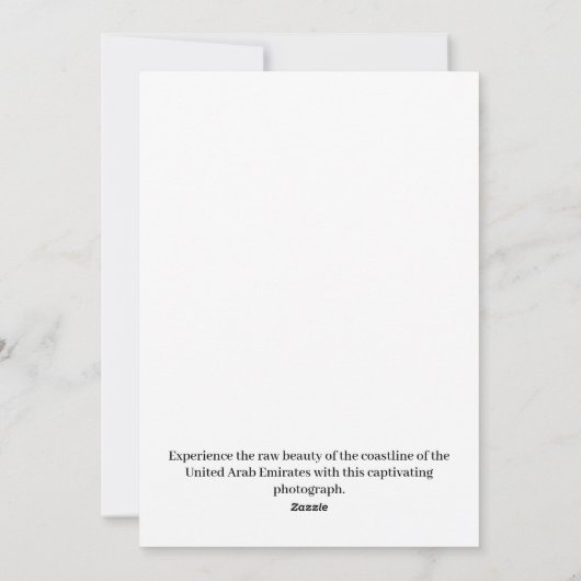 Schoonheid van de kustlijn feestdagenkaart (Achterkant)