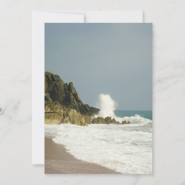 Schoonheid van de kustlijn feestdagenkaart