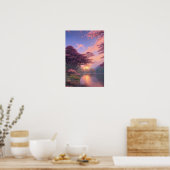 Schoonheid van de Riverside Sunset Poster (Keuken)