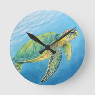 Schoonheid van de schildpad ronde klok