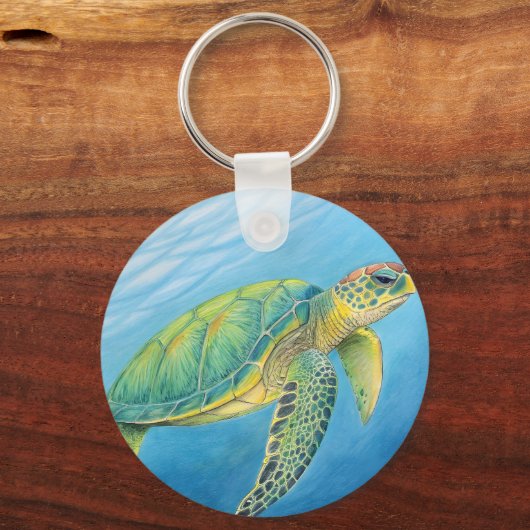 Schoonheid van de schildpad sleutelhanger (Achterkant)