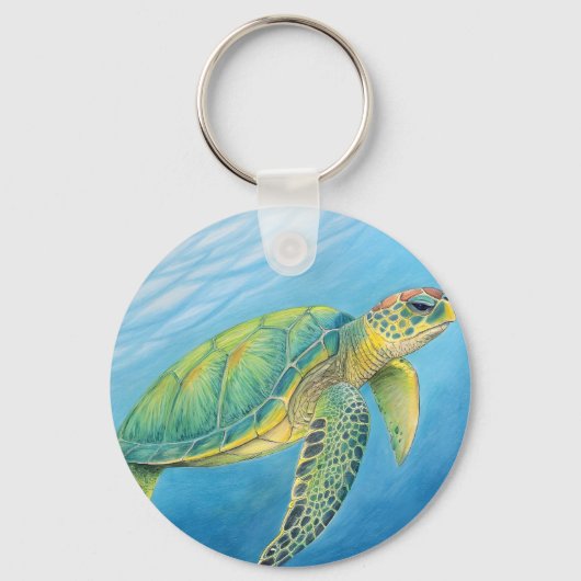 Schoonheid van de schildpad sleutelhanger (Achterkant)