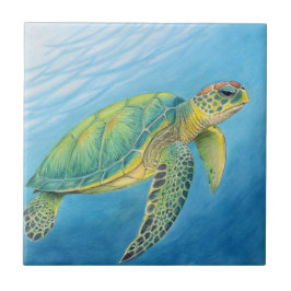 Schoonheid van de schildpad tegeltje