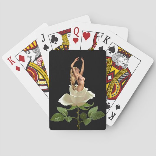 SCHOONHEID VAN DE WITTE ROOS POKERKAARTEN (Achterkant)