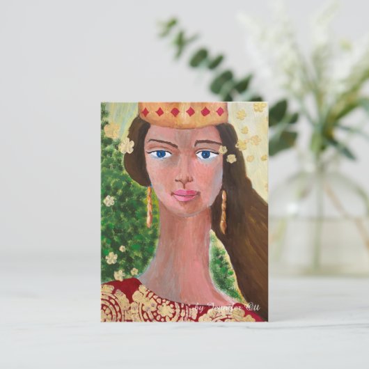 Schoonheid van een koningin briefkaart (Staand voorkant)