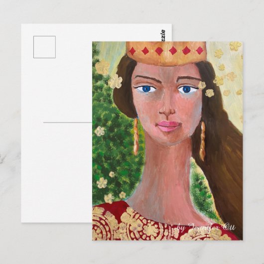 Schoonheid van een koningin briefkaart (Voorkant / Achterkant)