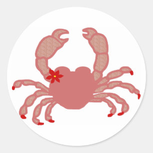Schoonheid van een krab sticker