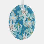 Schoonheid van een retro bloemenmotief in een mooi glas ornament (Voorkant Rechts)