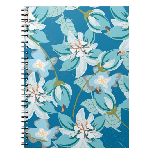 Schoonheid van een retro bloemenmotief in leuke de notitieboek (Voorkant)
