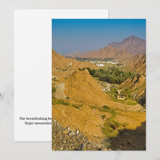 Schoonheid van een woestijnlandschap feestdagenkaart (Voorkant / Achterkant)