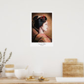 Schoonheid van Geisha - cool japans schilderij Poster (Keuken)