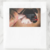 Schoonheid van Geisha - cool japanse schilderij Rechthoekige Sticker (Tas)