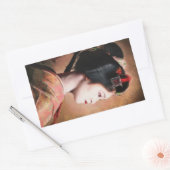 Schoonheid van Geisha - cool japanse schilderij Rechthoekige Sticker (Envelop)