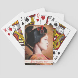 Schoonheid van Geisha oosterse Maiko dame Japanse  Pokerkaarten
