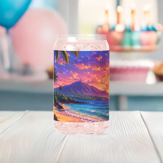 Schoonheid van Hawaï Blikvorm Glas (Insitu (Baby Shower))