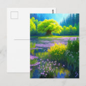 Schoonheid van het groene moerasland briefkaart (Voorkant / Achterkant)