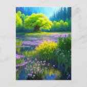 Schoonheid van het groene moerasland briefkaart (Voorkant)