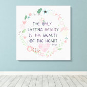 Schoonheid van het hart canvas afdruk (Insitu (Houten vloer))