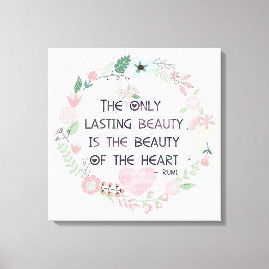 Schoonheid van het hart canvas afdruk (Voorkant)