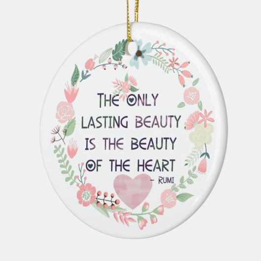 Schoonheid van het hart keramisch ornament (Links)