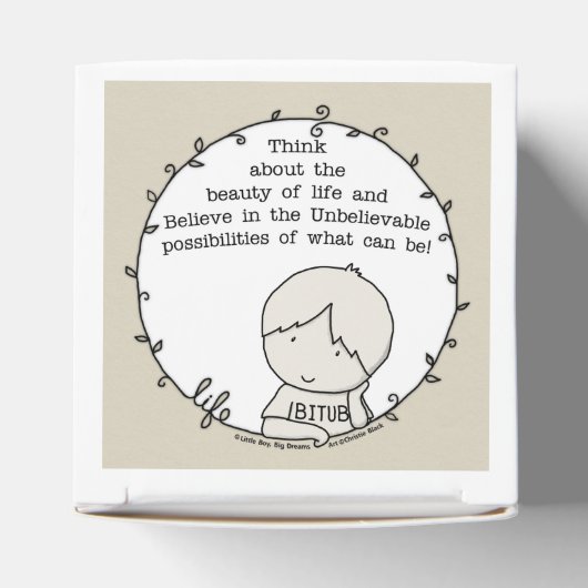 Schoonheid van het leven bedankdoosjes (Bovenkant)