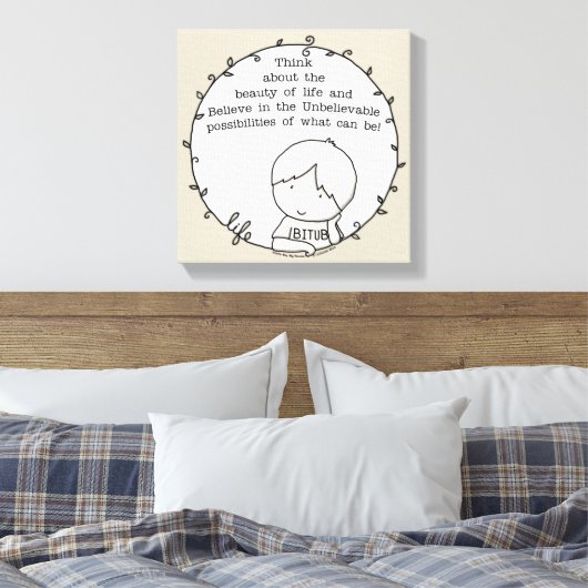 Schoonheid van het leven canvas afdruk (Insitu (Slaapkamer))