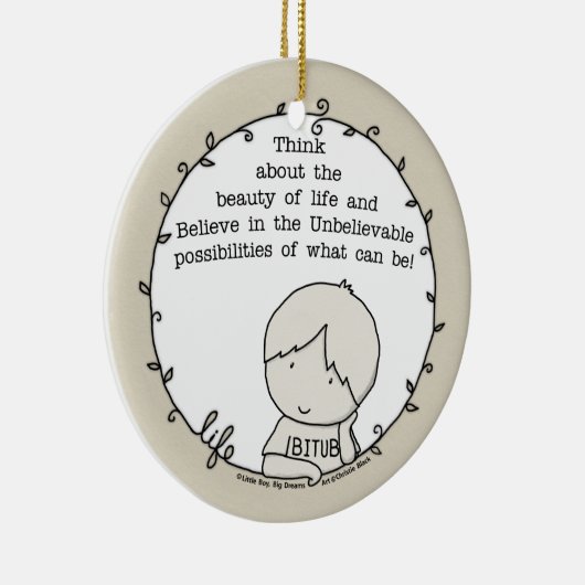 Schoonheid van het leven keramisch ornament (Rechts)