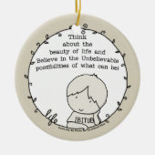 Schoonheid van het leven keramisch ornament (Voorkant)