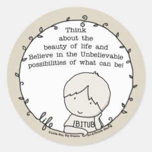 Schoonheid van het leven ronde sticker