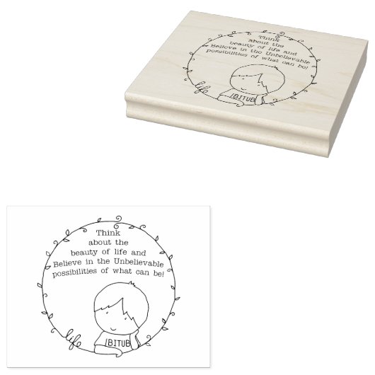 Schoonheid van het leven rubberstempel (Gestempeld)