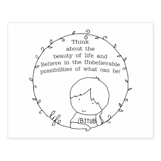 Schoonheid van het leven rubberstempel (Afrduk)