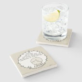 Schoonheid van het leven stenen onderzetter (Zijkant)