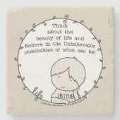 Schoonheid van het leven stenen onderzetter (Voorkant)