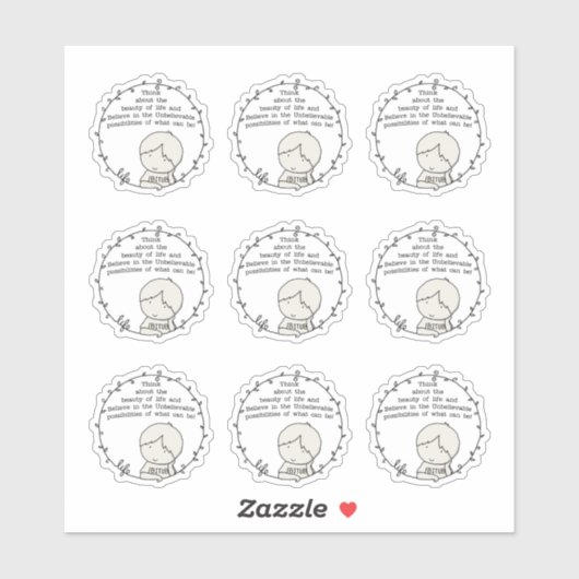 Schoonheid van het leven sticker (Vel)