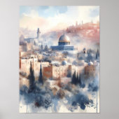 Schoonheid van Jeruzalem Schilderij, Waterverf Chr Poster (Voorkant)