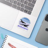 schoonheid van Komodo-eiland Sticker (Laptop met iPhone)