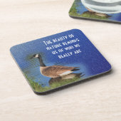 Schoonheid van Natuur Inspirerend Drankjes Onderzetter (Linkerzijde)