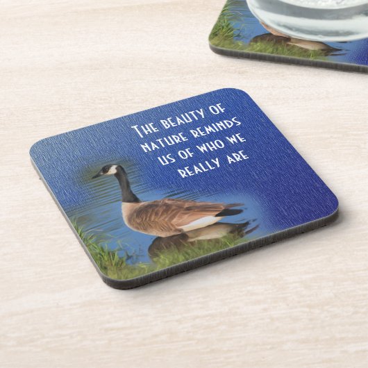 Schoonheid van Natuur Inspirerend Drankjes Onderzetter (Linkerzijde)