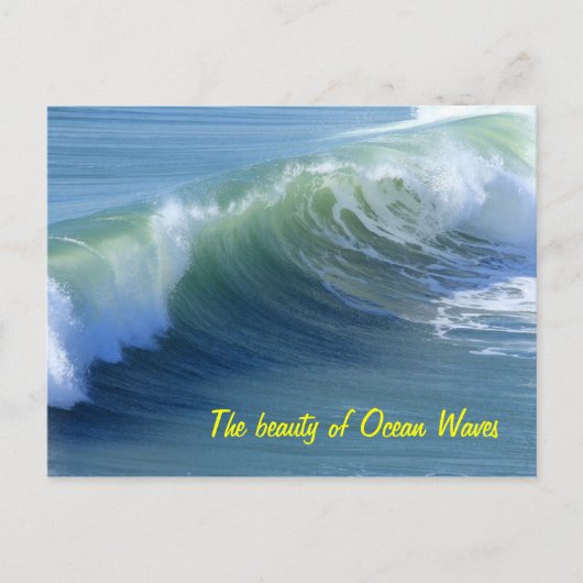 Schoonheid van oceaangolven Briefkaart (Voorkant)